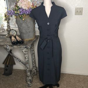 Calvin Klein gray fitted sheath dress NWOT